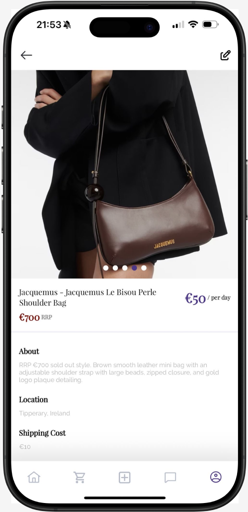 Share Your Dresses on Tia App